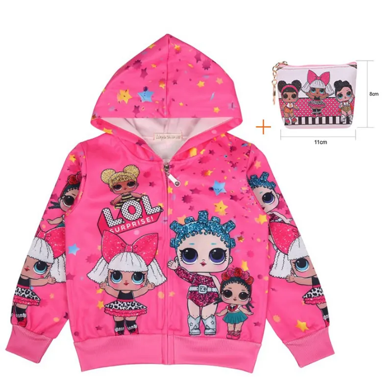 Детская куртка с цифровым принтом изображением куклы сюрприз Новая повседневная