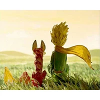 boy paint by number cartoon oil painting diy fox craft kits for adults handmade frame picture drawing coloring by number decor