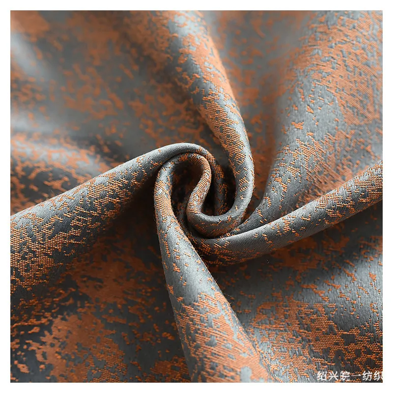 

Custom Nordic Polyester Cotton Coffee Jacquard Curtains Light Luxury Blackout for Bedroom Living Room Splicing Curtains Tulle