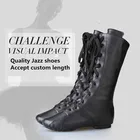 Женские и мужские кроссовки из искусственной кожи, танцевальная обувь с низким и средним верхом на выбор, спортивная обувь для джазовых танцев