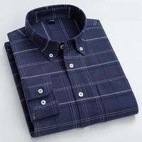 slim fit shirt men 8xl large sizes streetwear 100 cotton oxford longsleeve shirt for men plaid shirt striped pocket mens shirts