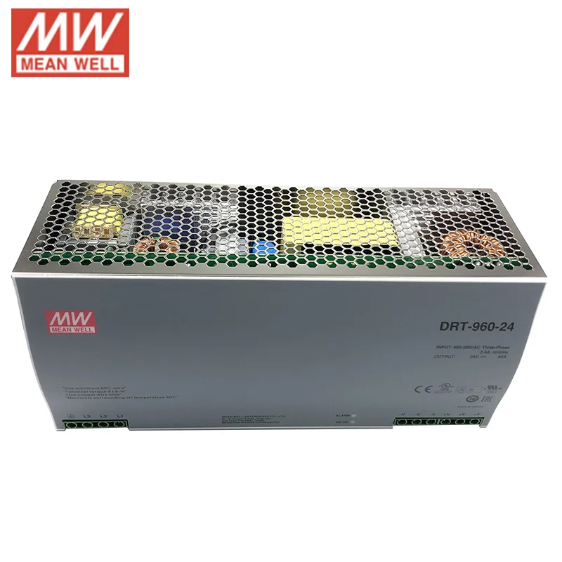 Оригинальный импульсный источник питания MEAN WELL DRT-960-24 960 Вт 24 В трехфазный DIN-рейка