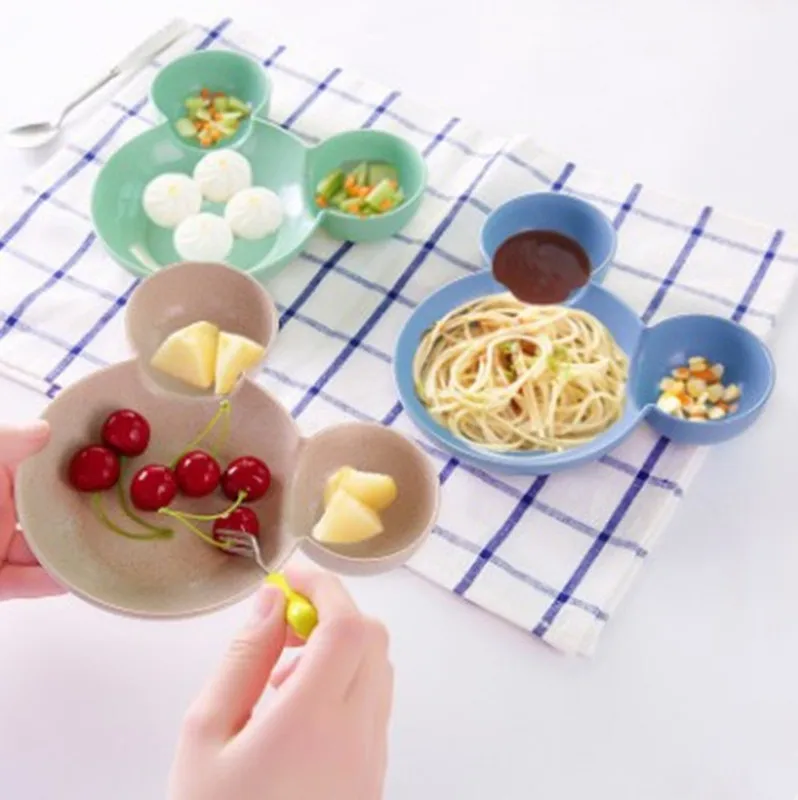 Детская Милая миска с мультяшным рисунком мышь для кормления ребенка обеденный