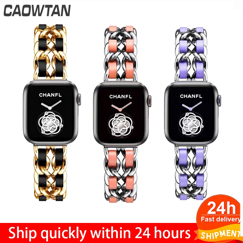 Ремешок из нержавеющей стали для Apple Watch 6 5 4 3 Band luxury 38 мм 42 браслет iWatch series se 2 1 40 44