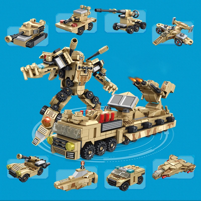 8 в 1 робот трансформер самолет автомобиль истребитель танков деформации