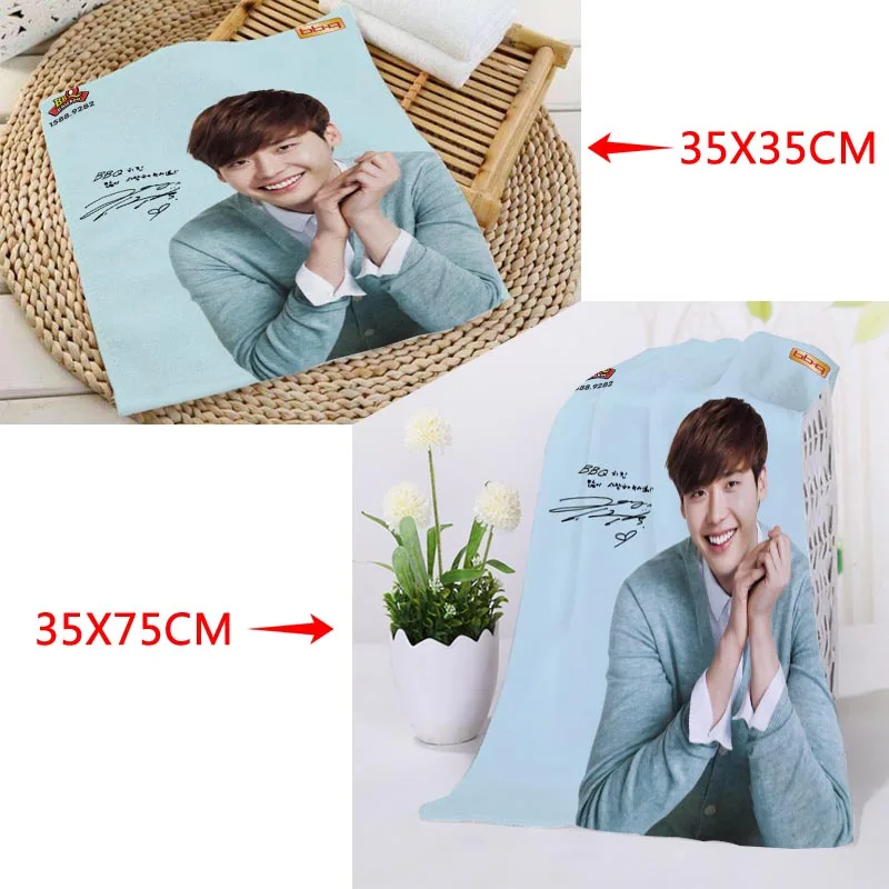 Пользовательские KPOP ли Чон сок напечатано квадратное полотенце s микрофибра
