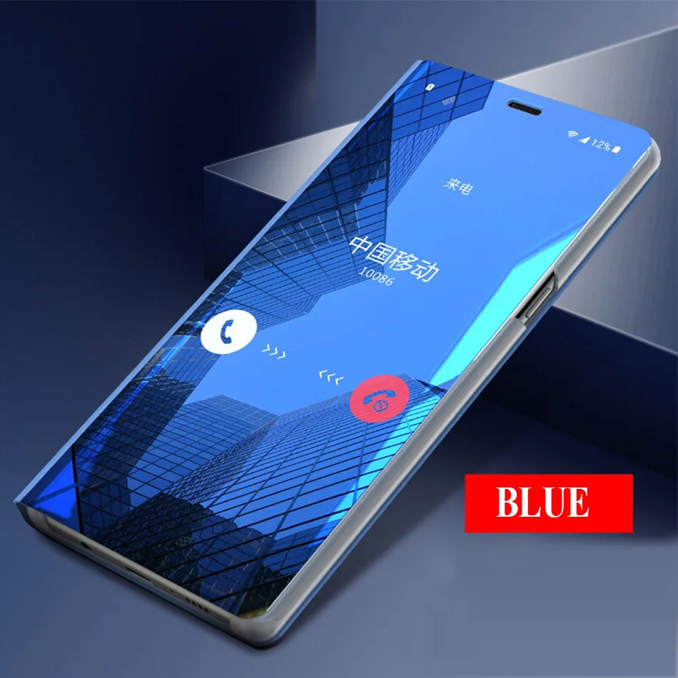 Blue Роскошный Magentic умный зеркальный чехол для телефона Xiaomi Redmi Note 7 6 5 4x K20 8 Pro противоударный чехол для Redmi 7 7A k20 флип-чехол s - Цвет: Blue