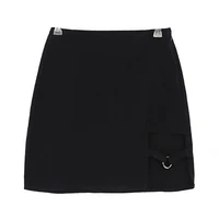 women clubwear gothic waist mini skirt female klv irregular sexy harajuku bodycon high bandage summer short slim skirt black har