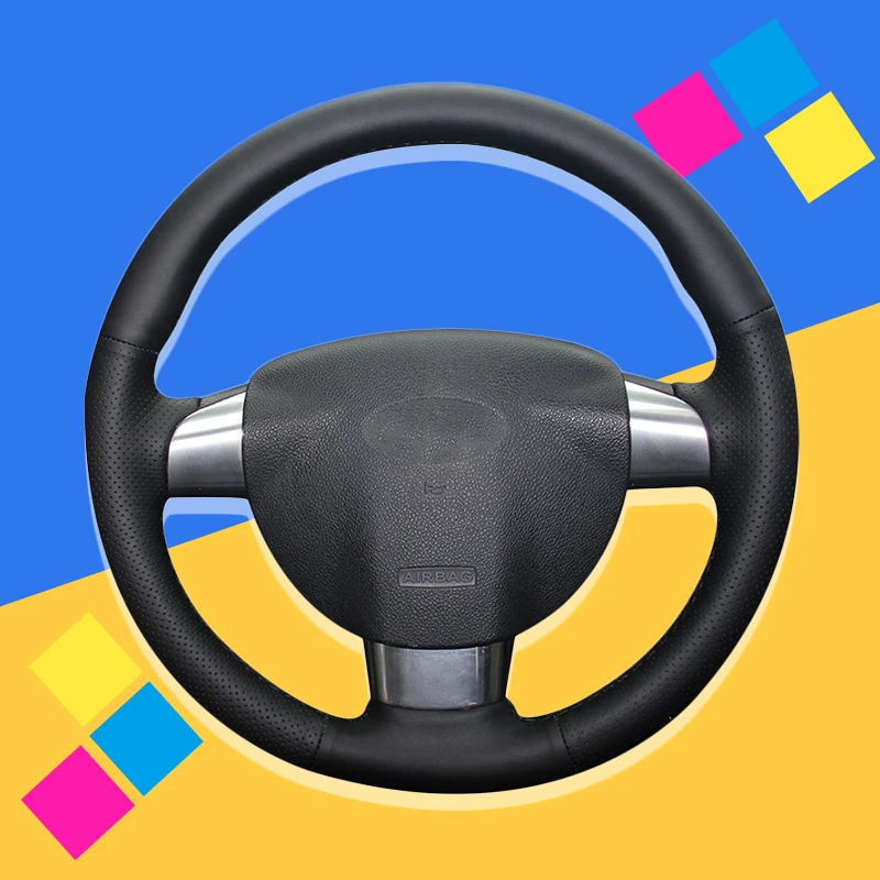Оплетка на руль автомобиля для Ford Focus 2 2005-2011 (3 Спицы) прошитая вручную |