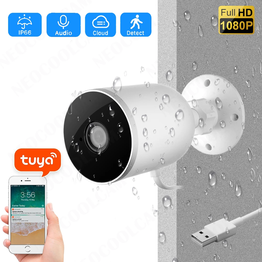 

Wi-Fi-камера Tuya Smartlife HD 1080P, водонепроницаемая, с ночным видением