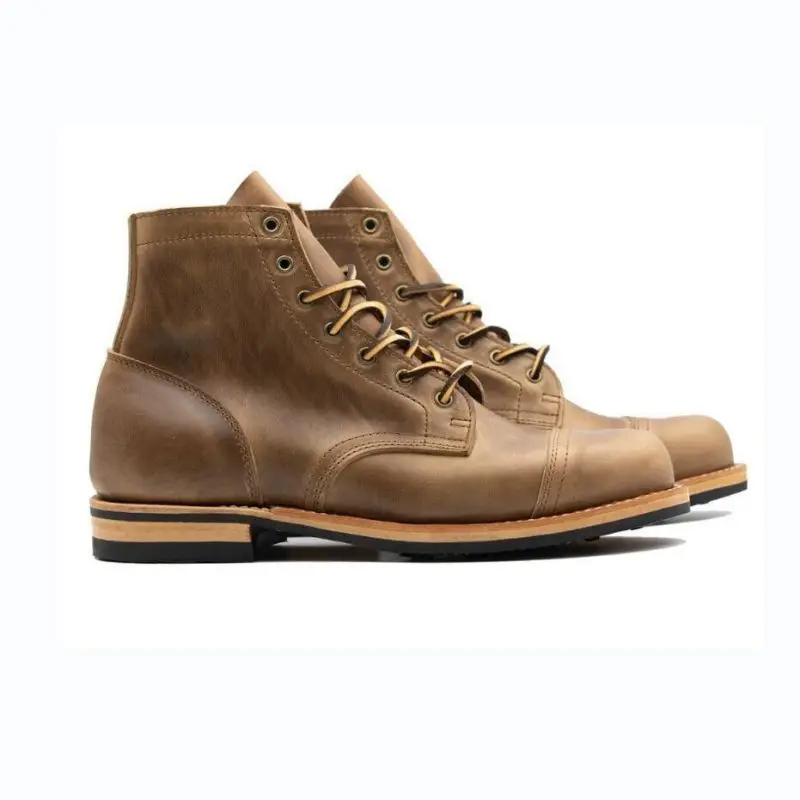 

Men's PU Leather Elegant Carved Lace Up Boots Classic Boots Ankle Men Boots Casual Fashion Winter Combat Martin Boots KN356