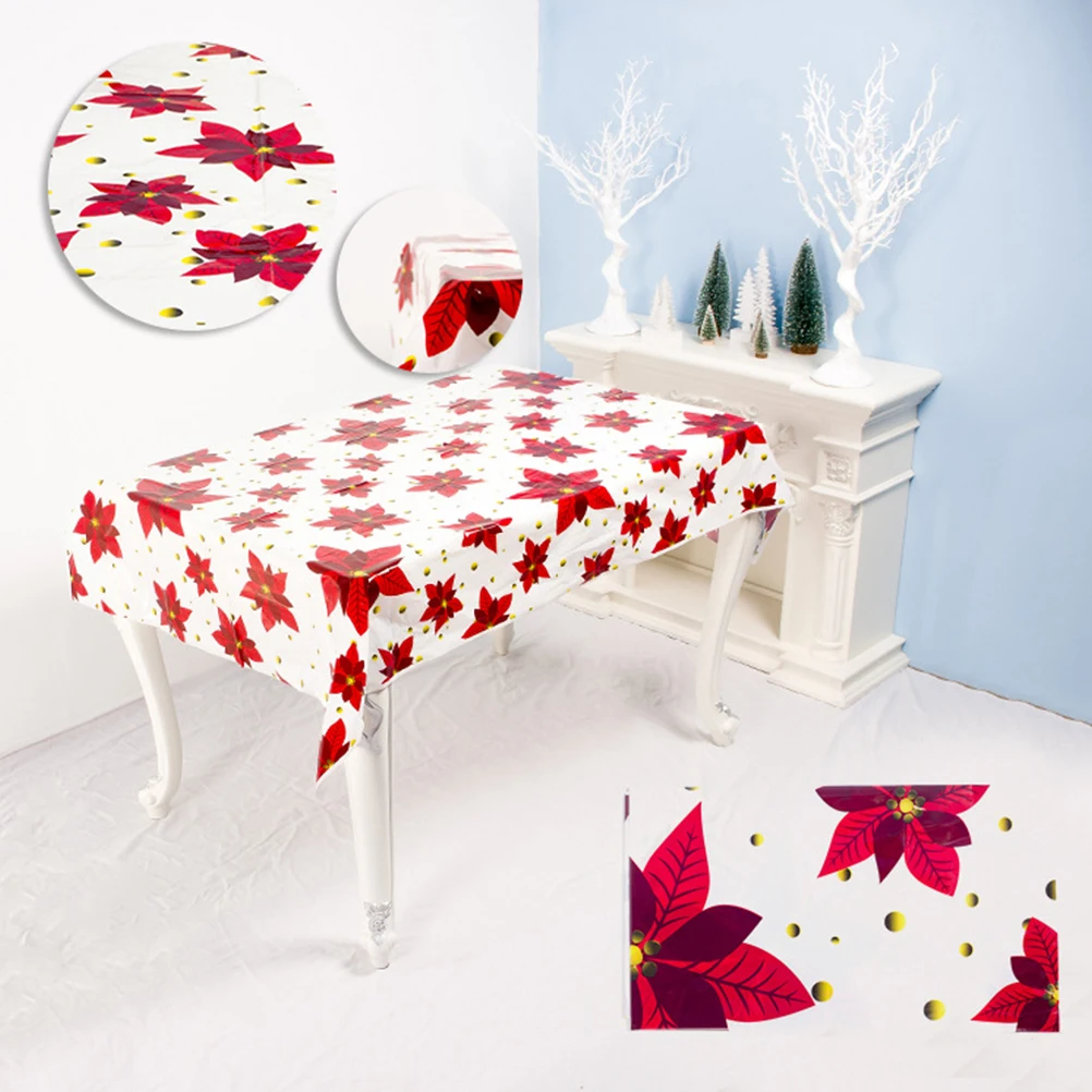 Рождественская одноразовая скатерть 1 шт. вечерние домашние украшения из ПВХ