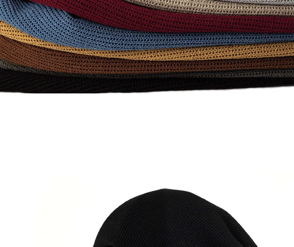Frauen Mode Baumwolle Frühling Herbst Beanie Einfarbig Warme Gestrickte Hip-Hop Hut Unisex Outdoor Häkeln Stricken Baggy Motorhaube kappe – Detail 6