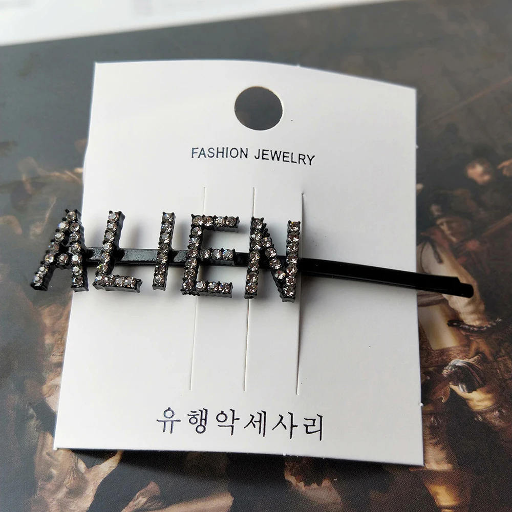 Пользовательские буквы слово женщина девочка ребенок Бобби заколки заколка для