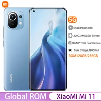 original global rom xiaomi mi 11 5g smartphone 128gb256gb snapdragon 888 octa core 120hz amoled screen 55w fast charger nfc