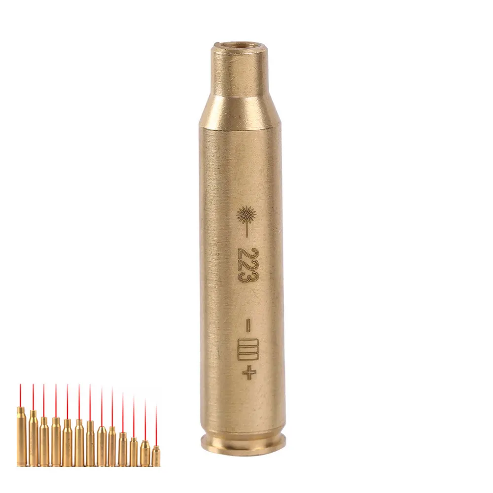 Тактический красный точечный Лазер CAL 9MM.308 .223 .40 .45 30 06 латунный патрон для прицела
