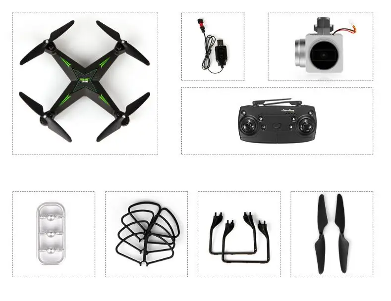 

JDRC JD-10S JD10S WiFi FPV With 2MP Wide Angle HD Camera Altitude Hold RC Drone Quadcopter 6-Axis One Key To Return