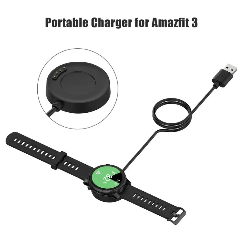 

Charger Cradle Cable Exquisite Craftsmanship Sturdy Durable Magnetic Charging Dock Station Cord for Amazfit 3(A1928)