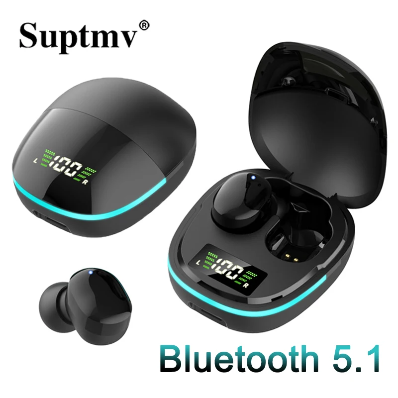

Wireless earphones 5.1 Bluetooth headphones waterproof Noise Earbuds with Mic Available for Xiaomi Huawei oppo Phone TWS G9S