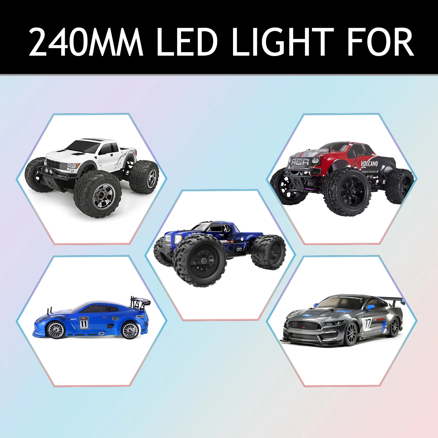 2 в 1 светодиодный светильник для 1/8 1/10 Traxxas Hsp Redcat Rc4wd Tamiya осевой HPI RC автомобиль с 20