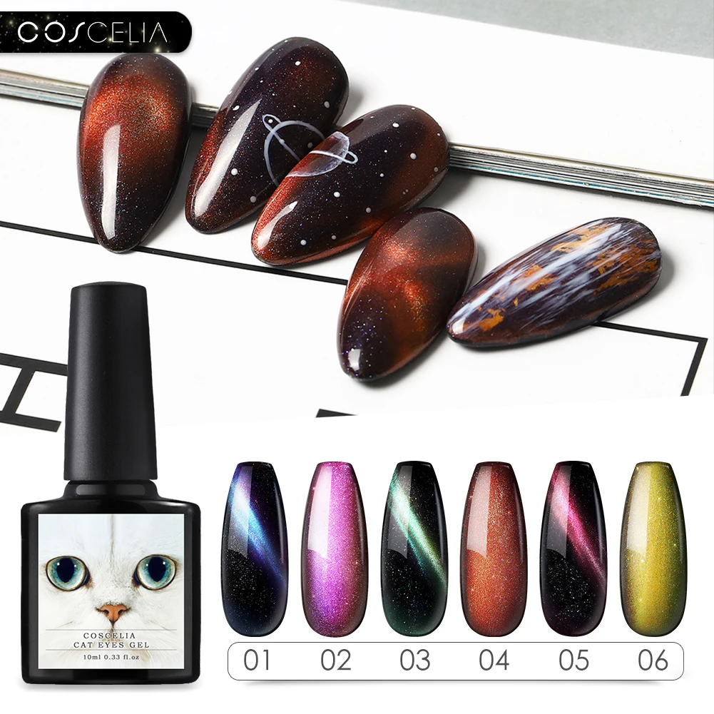 COSCELIA 5D Гель лак кошачий глаз дизайн ногтей все для маникюра магнитное впитывание