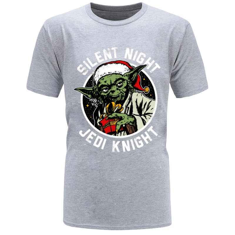 Silent Knight футболка Для мужчин Star Wars Счастливого Рождества Санта Клаус мастер Yoda Rebel