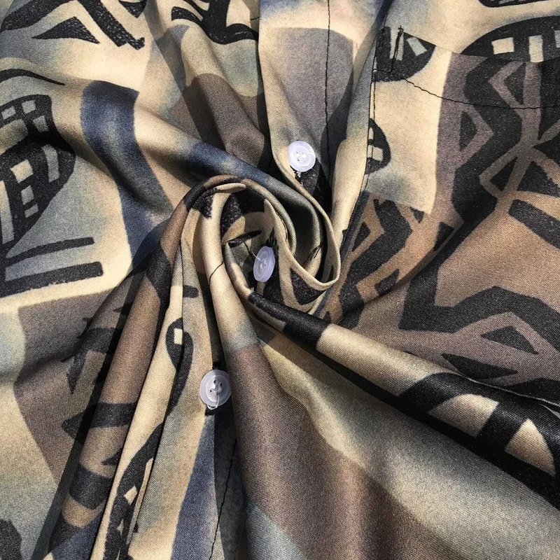

2021 Korean Clothes Harajuku Print Vintage Shirt Men Long Sleeve Bf Loose All-match Casual Ins Couple Oversized Shirt Streetwear