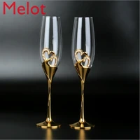 high end crystal diamond set goblets wine glass champagne glass 2 sets home gift box creative personalized wine set