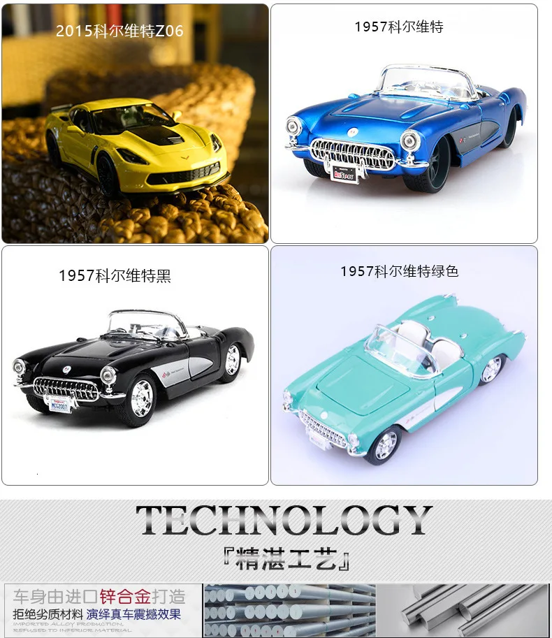 Масштаб 1:24 Chevrolet Corvette Z06 ZL1 имитация литья под давлением металлическая модель автомобиля сплав автомобиль игрушки для мальчиков подарки коллекция Горячая колесо