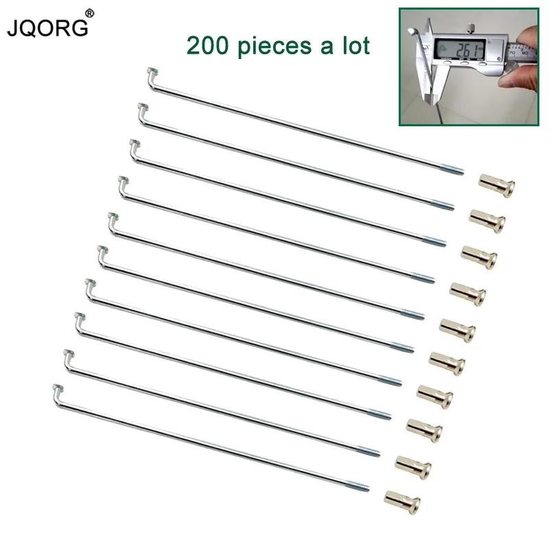 Спицы J-образные для электровелосипеда 200 шт./партия 12 г диаметр 2 6 мм сталь 45 #