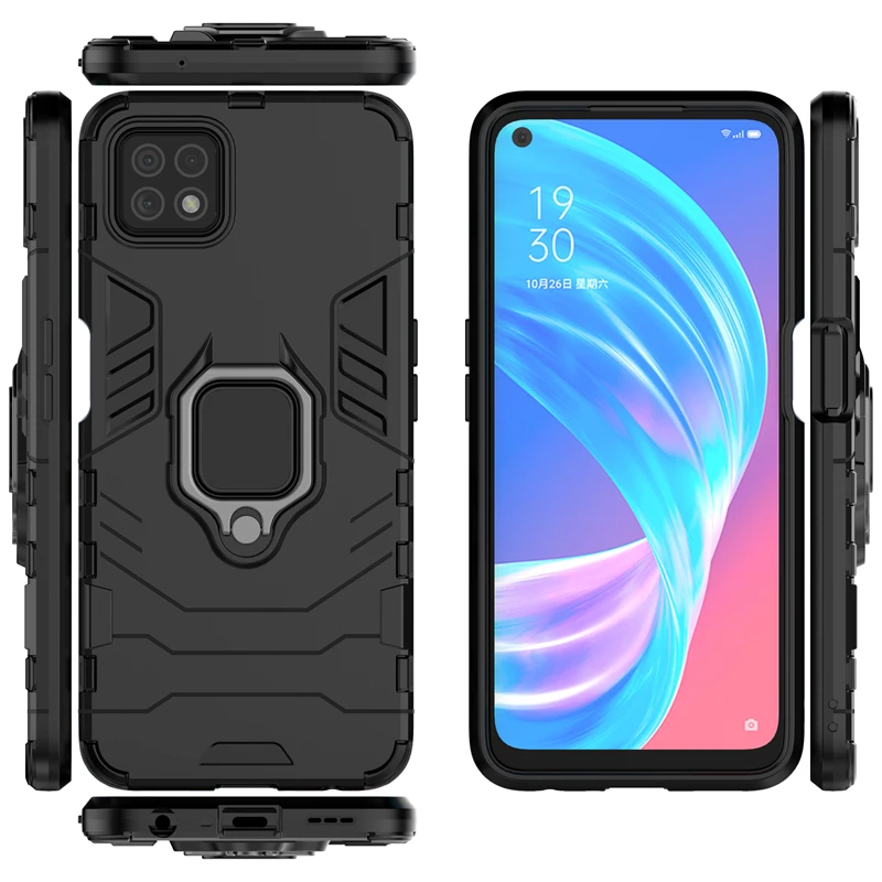 for oppo a73 5g case bumper hard armor magnetic suction stand full edge back cover for oppo a73 5g case for oppo a73 a 73 5g 6 5 free global shipping