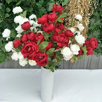 

67cm Single Bunch of High-quality Artificial Flower Peony, DIY Creative Decoration In Home Living Room, Bride's Wedding Bouquet,