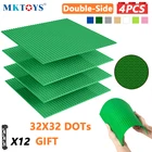 Детский конструктор MKTOYS, базовая пластина, двусторонняя, 4 шт., 32 х32 точки, 10 х10 дюймов, 25 х25 см