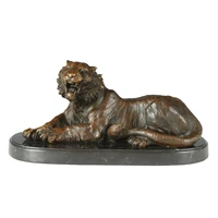 roaring tiger statue fierce wildlife animal sculpture hot cast bronze chinese zodiac art christmas gift home decor