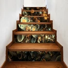 Настенная бумага из ПВХ, с принтом, Цветы мечты, искусство, обновление, наклейки для лестницы, домашний декор, картина, самоклеящаяся, водонепроницаемая настенная бумага для спальни