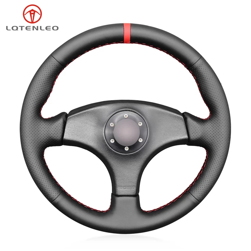 

LQTENLEO Black Artificial Leather Hand Sewing Car Steering Wheel Cover For Honda Integra Type R DC2 1996 1997 1998