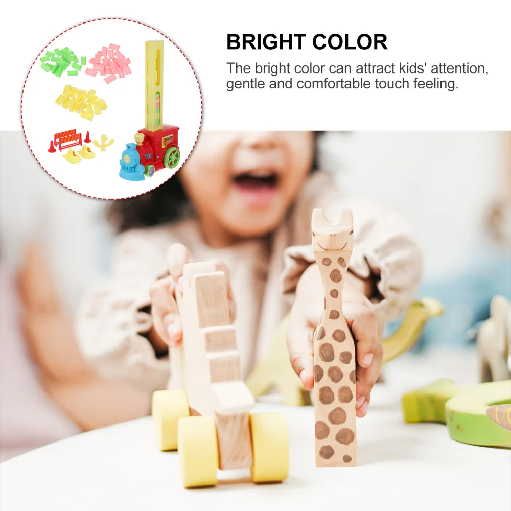 

1 Set Domino Playthings Educational Plaything Train Domino (without Battery)