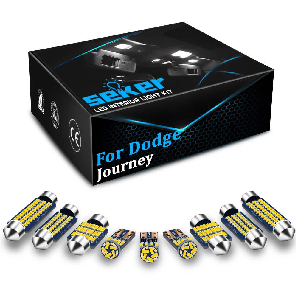

Seker For Dodge Journey 2009 2010 2015(1996-2019) Car Accessories Auto Interior LED Lights Dome Map LED Lamp T10 LED Canbus 12V
