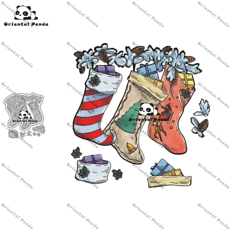 

New Dies 2020 Christmas Stockings Metal Cutting Dies diy Dies photo album cutting dies Scrapbooking Stencil stamps metal dies