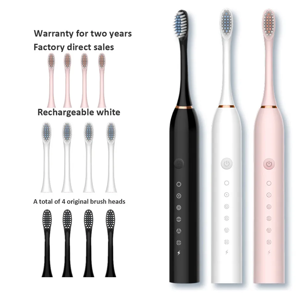 

New Style Electric Toothbrush Sonic 6 Files Adult Household Soft Bristle USB Rechargeable Waterproof Couples Electric Toothbrush