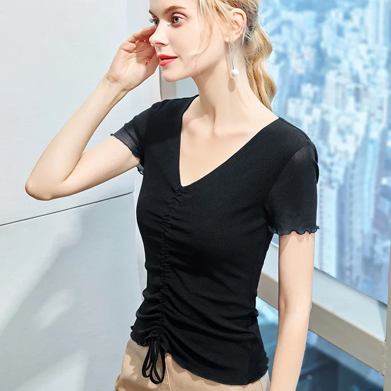 

T Shirt Women 2021 New Planet Print Casual Slim Women Tops T-Shirts Plus Size Black