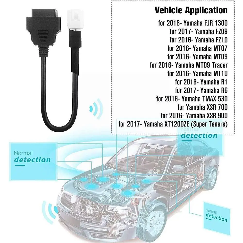 

The New Motorcycle Connector Is Suitable for YAMAHA OBD2 4-pin 3-pin Cable OBD Extension L8B8