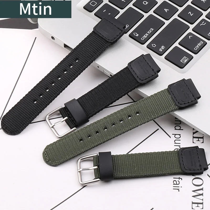 Sports nylon watch strap men's pin buckle For Casio SGW-500H 400H 300H...
