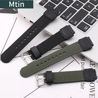 sports nylon watch strap mens pin buckle for casio sgw 500h 400h 300h ae1200 1000w aeq 110w f 108wh w 735 rubber watch strap