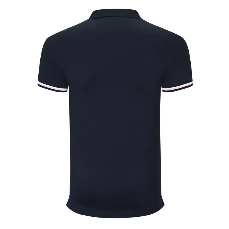 Рубашка-поло мужская eden park хлопок короткий рукав буквенная вышивка однотонная