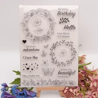 love flowers clear stamps silicone seal for diy scrapbooking card rubber stamps making photo album handemade crafts decoration