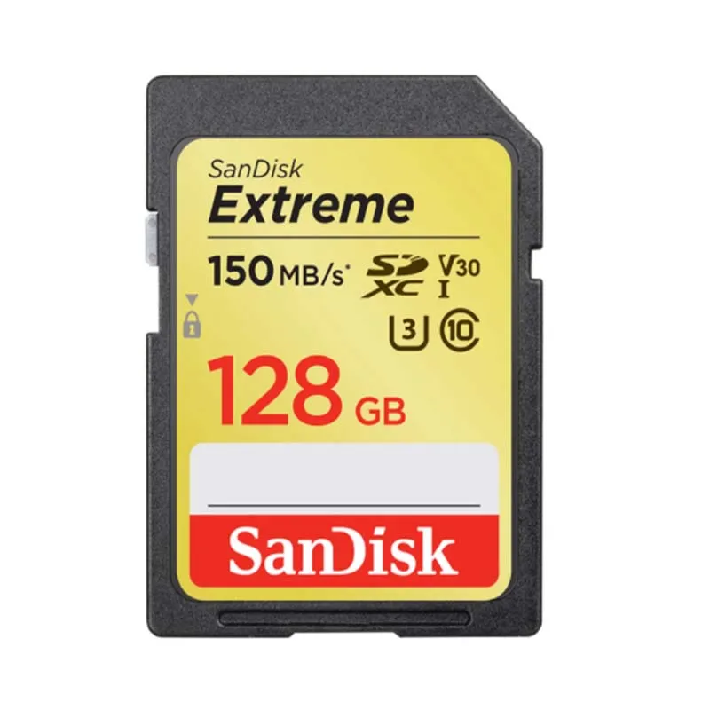 SanDisk SDHC/SDXC SD Card 4K UHD 32GB 64GB 128GB Memory Card Extreme  C10 U3 V30 150MB/s (32GB: 90MB/s) UHS-I Flash Card