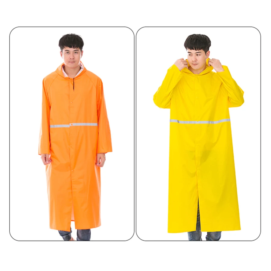 ПВХ дождевик для женщин длинное водонепроницаемое пончо на открытом воздухе
