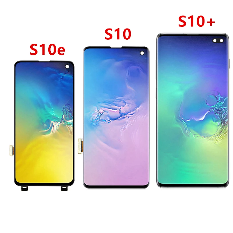 Для Samsung Galaxy S10 lcd G973 Plus G975 сенсорный экран дигитайзер в сборе с рамкой s10 Замена