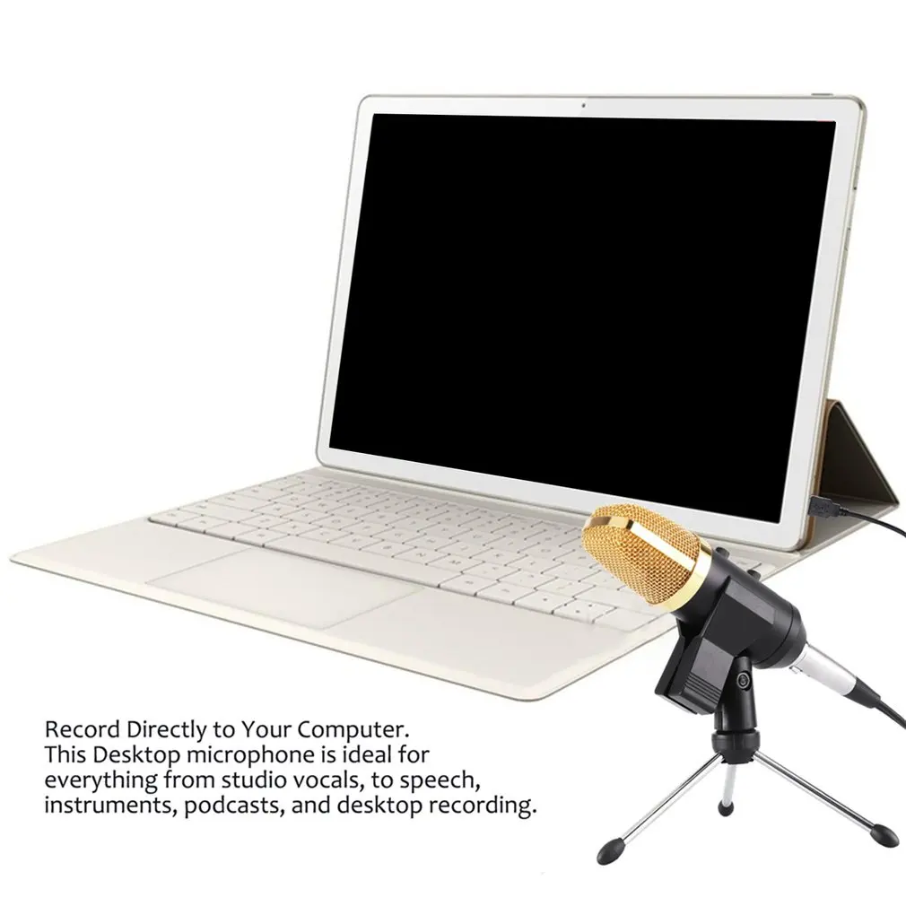 

Metal USB Condenser Recording Microphone For Laptop Windows Cardioid Studio Recording Vocals Voice Over,YouTube-K669